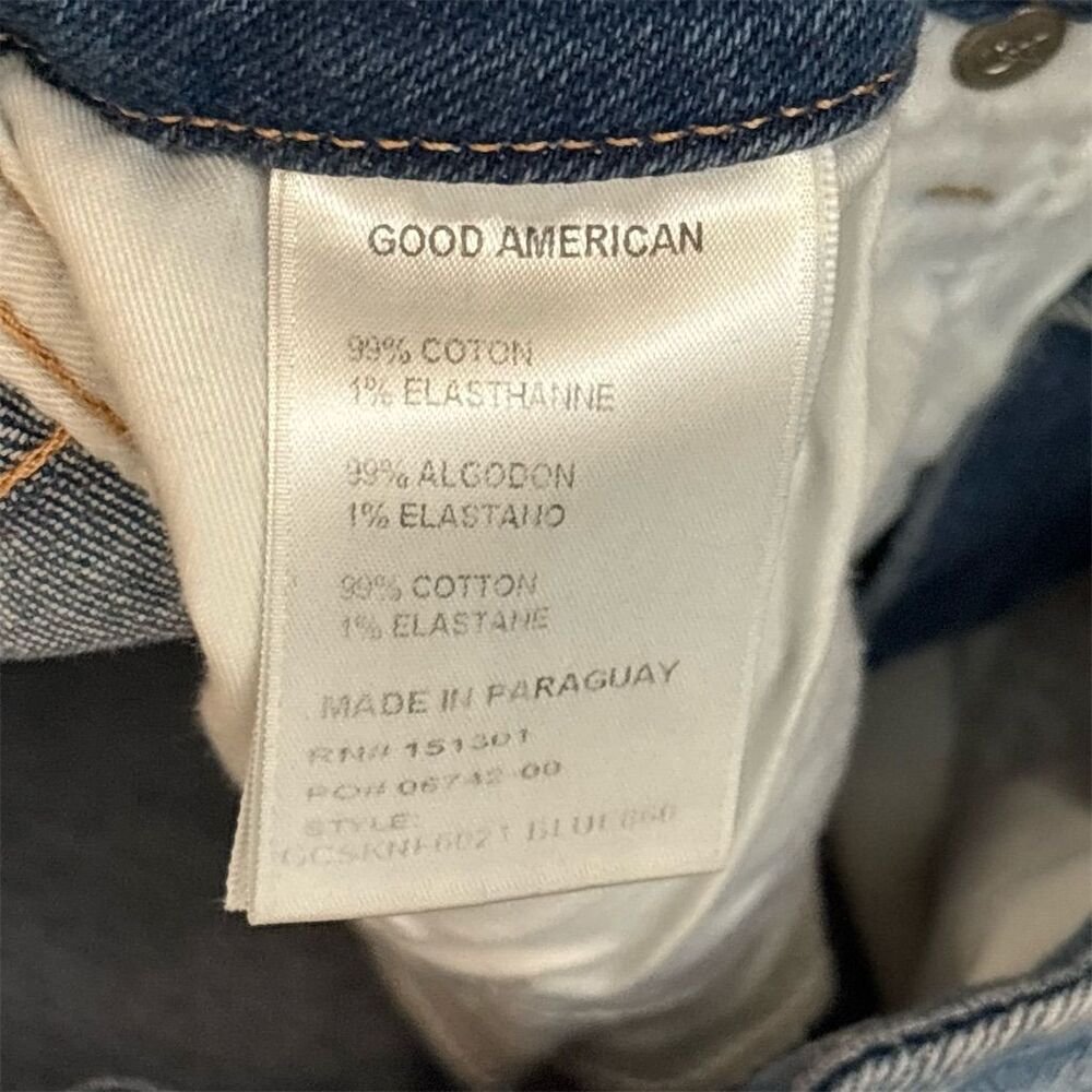 Good American Good Legs Ankle Jeans 6 | Light Wash High Rise Slim Stretch Denim - Picture 9 of 11